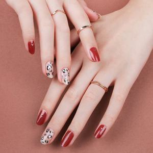 말랑네일 리얼 젤네일스티커 블릭레드호피