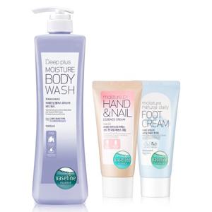 바세린 대용량 바디워시 1000ml+증정(핸드크림 60ml+풋크림 60ml)