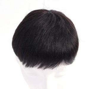 남성가발 블랙 남성 중형 인모 정수리 가발 탑커버 부분가발 남자정수리가발 HWE6BB46