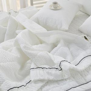 [몽쉐어] 아엘 순면 시어서커 누비이불 SS 화이트