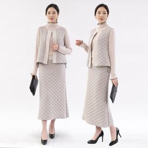 [모슬린]엄마옷 누빔 조끼치마 세트  MQG124730 마담 미시 중년여성 빅사이즈 할머니옷 50대 60대 70대