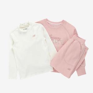 뉴발란스 키즈 NBgC 여아 프릴반목 3PCS 기모 스?셋업 B1 NK9YF4801G 25