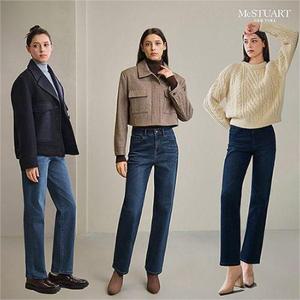 [맥스튜어트]여성 웜기모 릴렉스 데님 3종