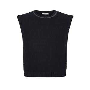 헤지스 골프 [간절기필수템][ONLINE EXCLUSIVE] 네이비 남성 인타샤 로고 니트 베스트  (HUSW4C920N3)