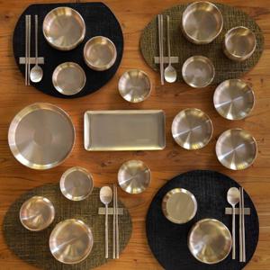 놋담 방짜유기 단하 4인 반상기세트