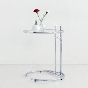 마켓비 심플리 투명 높이조절 사이드테이블 원형 0518.3947