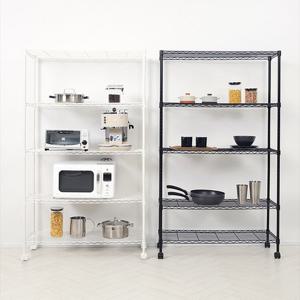 드디어재입고![홈앤하우스] 메탈랙 와이드 900 5단선반(화이트/블랙)