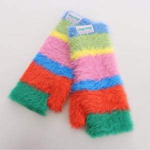 여성 겨울 방한 무지개 부클 단가라 손토시 AIM-WGL-0811-그린