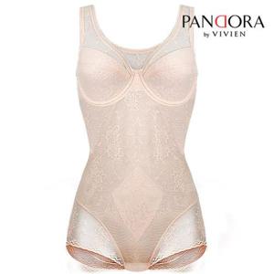 [판도라by비비안]체형보정 파워넷 플라워 레이스망 바디슈트 올인원 bt3736