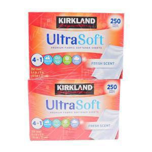 정전기방지시트 커클랜드 건조기 섬유시트 울트라소프트 250매 2개 섬유유연제 HWFFSBLV