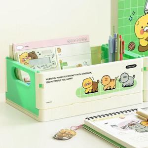 책상소품수납함 카카오프렌즈 춘식이 폴딩박스 S 2P 소품 정리정돈