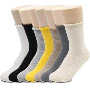 [셀러허브_여성트랜드패션]여자 여성 10켤레 돌돌이 편해요 발목이 무지 양말 중목 골지