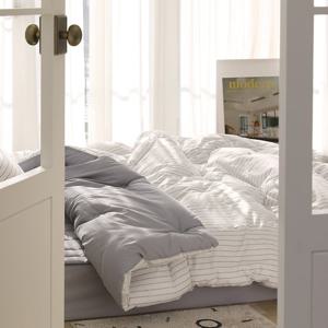 [파르페by알레르망] 마일드 워싱면 차렵이불패드세트 Q (블루그레이)