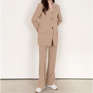 스판 자켓 슬림 부츠컷 세트 여성 정장 셋업 슈트