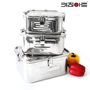 키친아트 스테인레스 김치통 3종SET(대+중+소)
