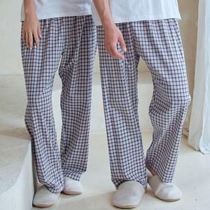 [알콩단잠]남성잠옷바지 가을 겨울 9부 체크파자마 편한 홈웨어 남자실내복 팬츠