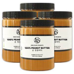 [순땅콩버터] 순 땅콩버터 크리미 500g X 4개 무첨가 100%