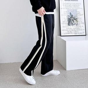 남자트레이닝복바지 남성 테잎 배색 라인 트랙팬츠 1P 데일리 운동 헬스