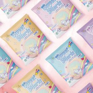 [스윗모리스] 비정제원당 레인보우 미니 솜사탕 4g x 12개 / 어린이집 유치원 생일