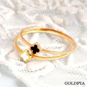 [골드피아] 14K 컬러 크로바 반지