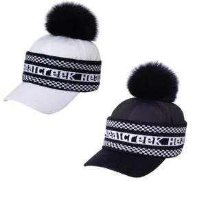 [힐크릭]여성골프모자 여성겨울골프모자 방울 로고 비니캡._SC