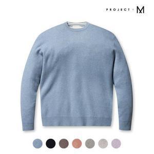 [프로젝트엠][프로젝트엠] 남성 캐시미어 이중우수 라운드넥 풀오버_EPD4ER1200