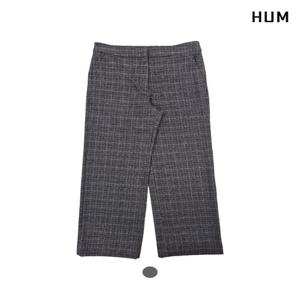 [HUM][본사][HUM]여)양기모체크 일자핏팬츠(FHNWCPS508M)
