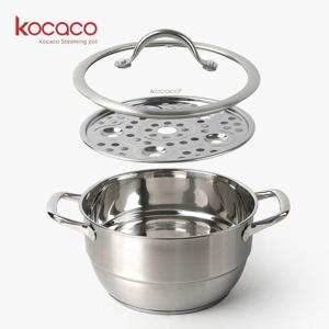 코카코 IH찜기 2단 찜냄비 양수 찜솥 3중바닥 올스텐냄비 소형 20cm