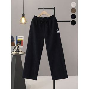 [모노시크]메브루 코듀로이 C자수 와이드 밴딩 팬츠_MNPS983