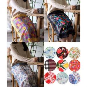 플라워 패턴 레이스 손수건 겸용 앞치마 주방용품 WFL9017