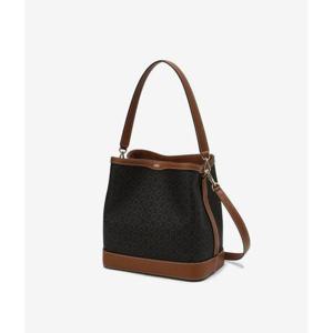 갤러리아_DCBA3F863W3 닥스 브라운 바넷 DD패턴 가죽배색 미디움 버킷백