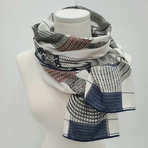 [애슬릿] 여성 패턴 캐시미어 실크 봄 얇은 롱 스카프