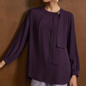 [페이릿] 스타일링 모던 플리츠 타이 블라우스