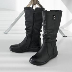 제이슈 / 제이슈 천연소가죽 기모안감 르텐 셔링 플랫 롱부츠