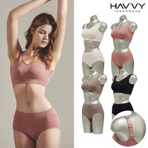 [하비] 8종 소프트 심리스 브라팬티세트 끈조절가능