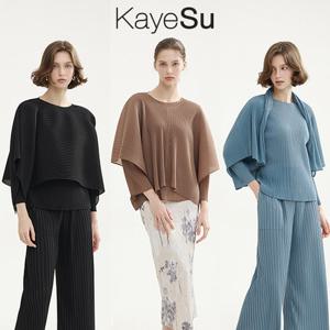 (런칭가69,900)[케이수] 25SS 씬 플리츠 베스트+블라우스 세트