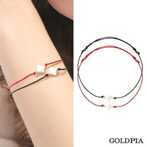 [골드피아] 14K 행운의 크로바 자개 실팔찌/발찌