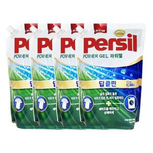 [유한락스]퍼실 딥클린 파워젤 드럼/일반 겸용 리필 2.1L x4