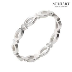 [미니아트] 엘리아 92.5 실버 링 행운 물고기 애끼 새끼 손가락 은 반지