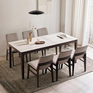 [삼익가구]모렌느 포세린 통세라믹 6인용 원목 1800 식탁세트(의자6)