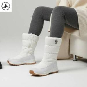 [애슬릿] 패딩 부츠 여성 겨울 안감 퍼 방한 발 편한 앵클