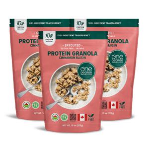 [대상웰라이프] 원디그리 유기농 시나몬 레이즌 프로틴 그래놀라 283g 3봉