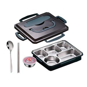 힙앤바디 식판도시락 샐러드도시락통 실리콘도시락 스텐 보온 사각찬합