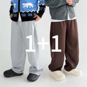 [타임특가 최저가전] 남녀 기모 와이드 스웻팬츠 밴딩 방한 겨울 스판 커브드 벌룬핏