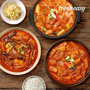 [APP전용][프레시지] 경복궁宮 부대찌개&김치찌개&육개장 600g 3팩/9팩
