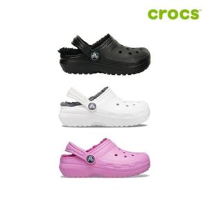 [크록스 정품] 클래식 라인드 클로그 주니어 아동 털샌들 207010...