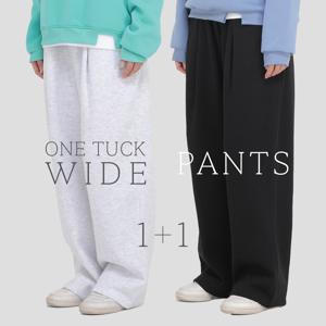 1+1 네오플레인 원턱 남자 기모 트레이닝 와이드 겨울 밴딩 팬츠 바지 6 COLOR