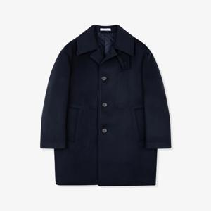 LJW21202 네이비 세미오버핏 반더블 발마칸 코트