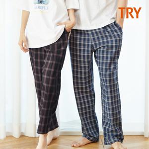 [재입고] 남녀공용 코튼 플란넬 9부 팬츠