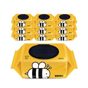 [슈퍼대디] 센스 꿀벌 물티슈 캡형 100매 10팩